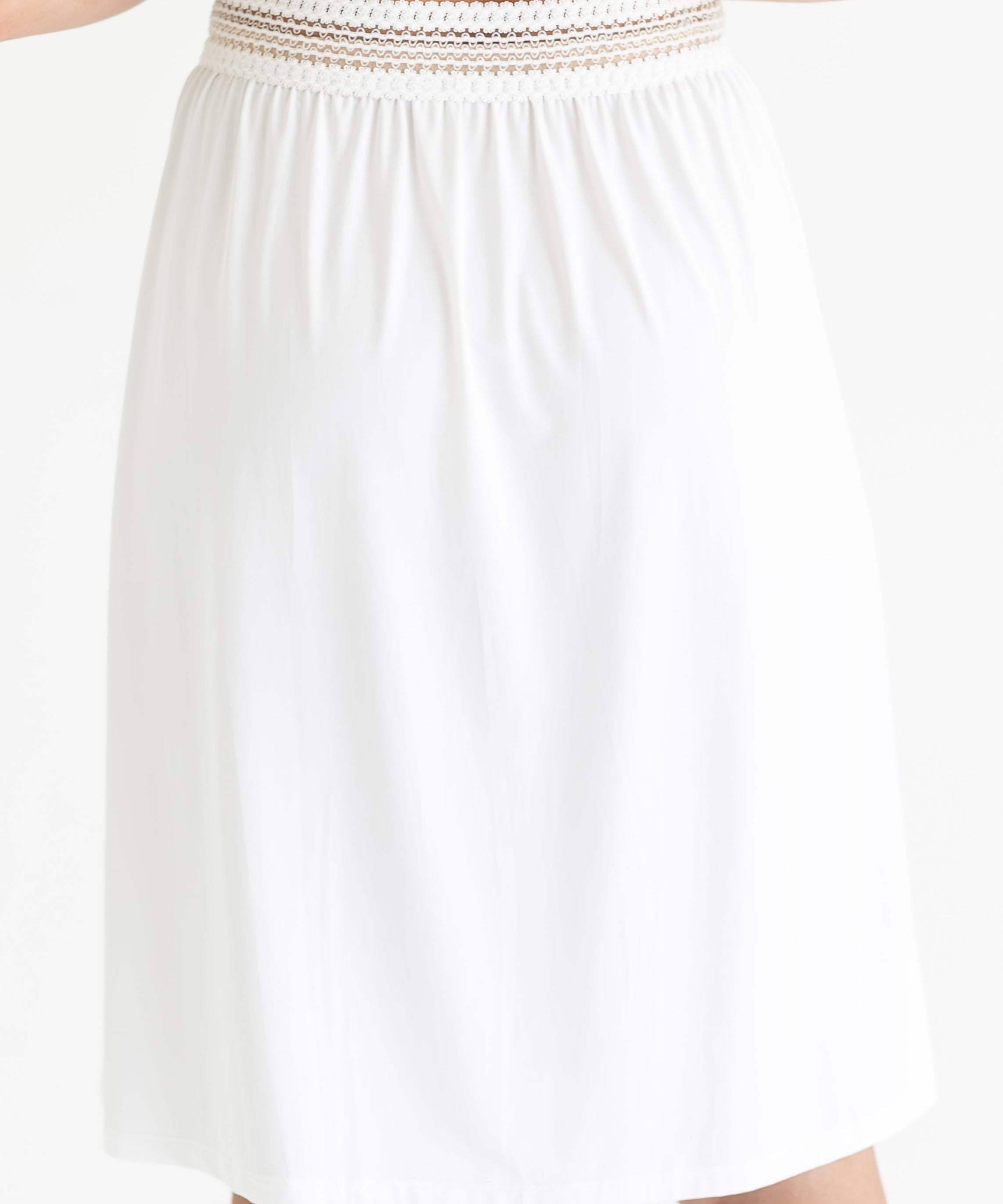Women's White Half Slip