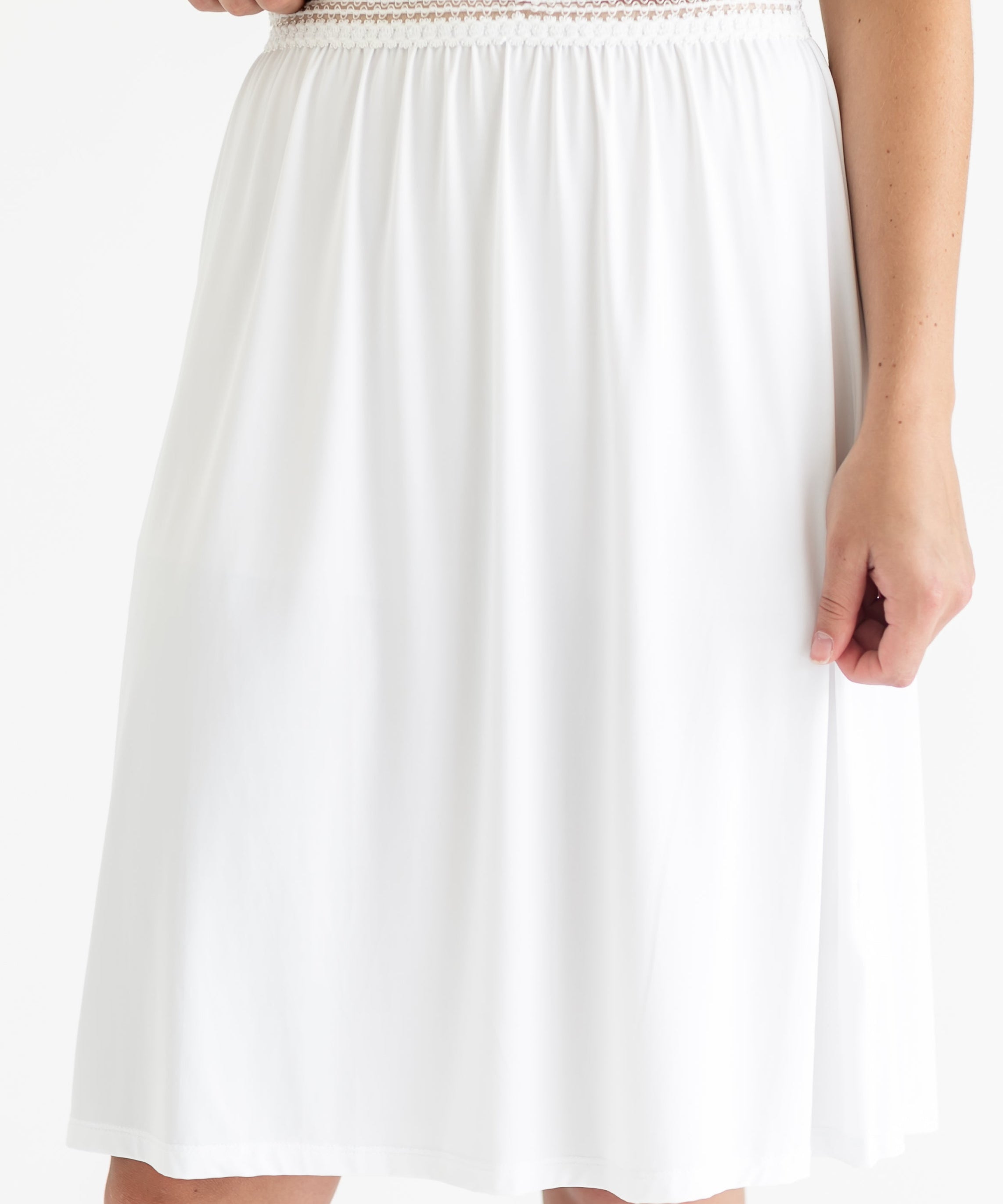 Women's White Half Slip
