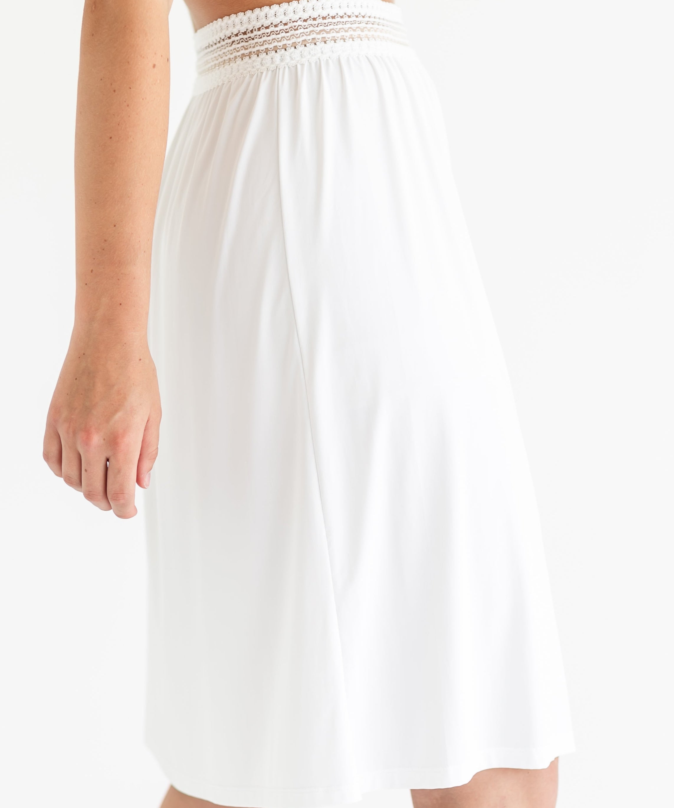 Women's White Half Slip