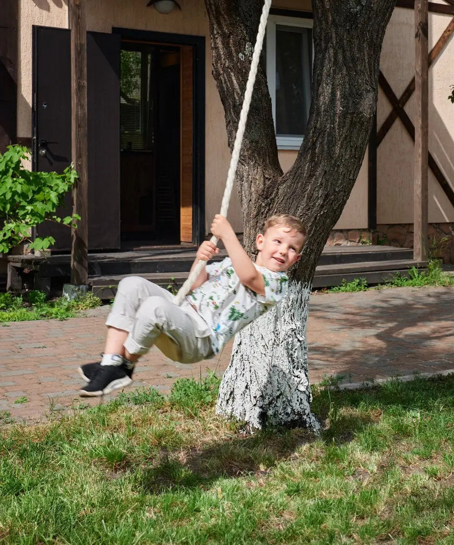 Wooden rope swing for kids