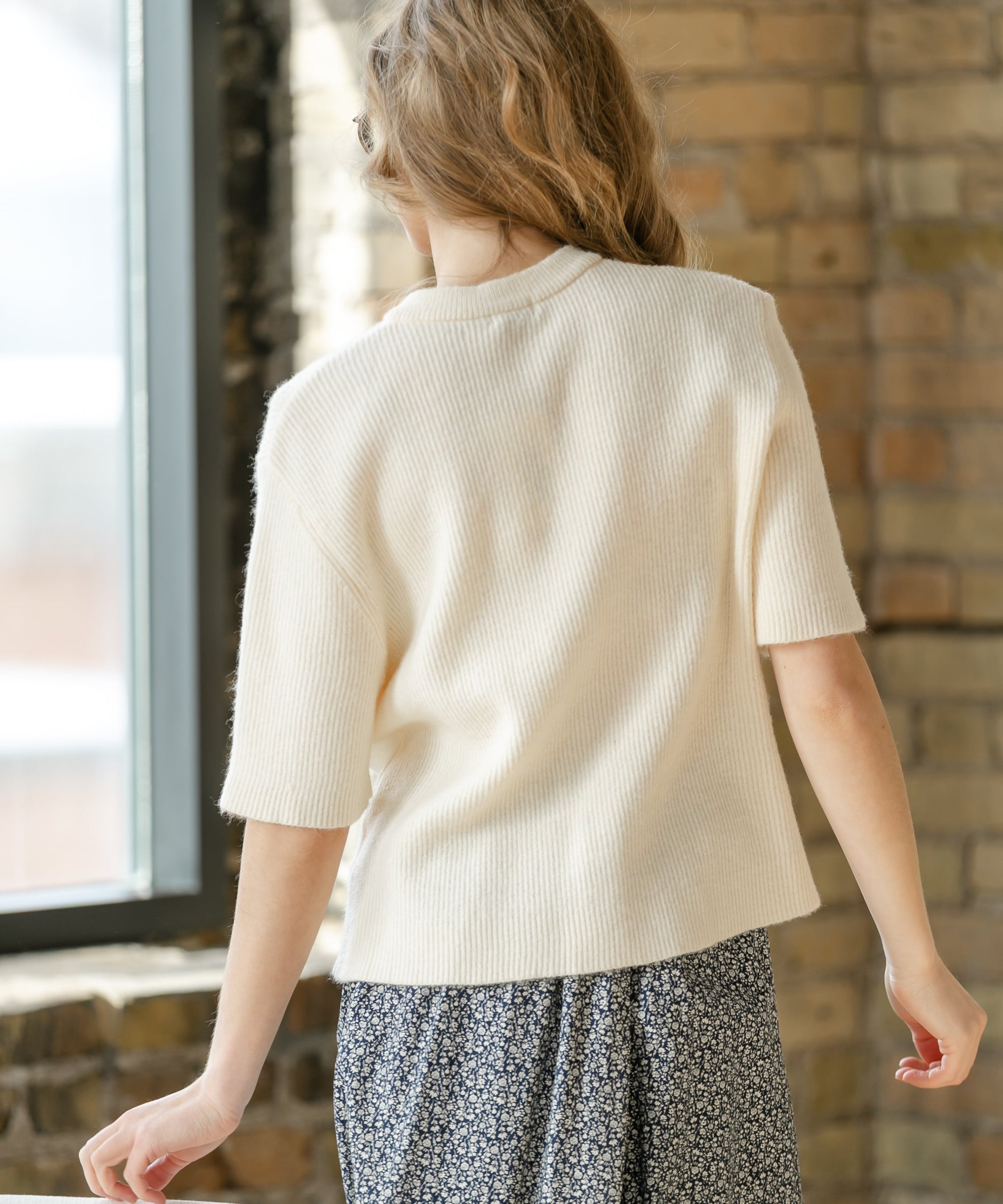 Zadie Ivory Short Sleeve Button Cardigan